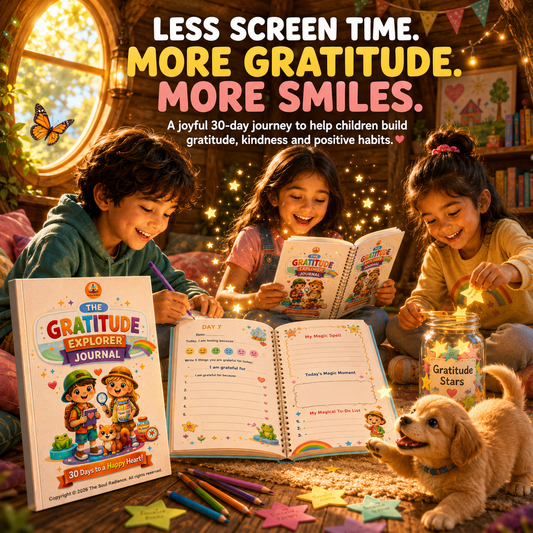 The Gratitude Explorer Journal — 30-Day Gratitude & Confidence Journal for Kids Ages 7-12